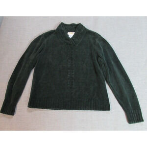Talbots Sweater Womens Size Small Green Knit Preppy Classic Career Pullover Soft